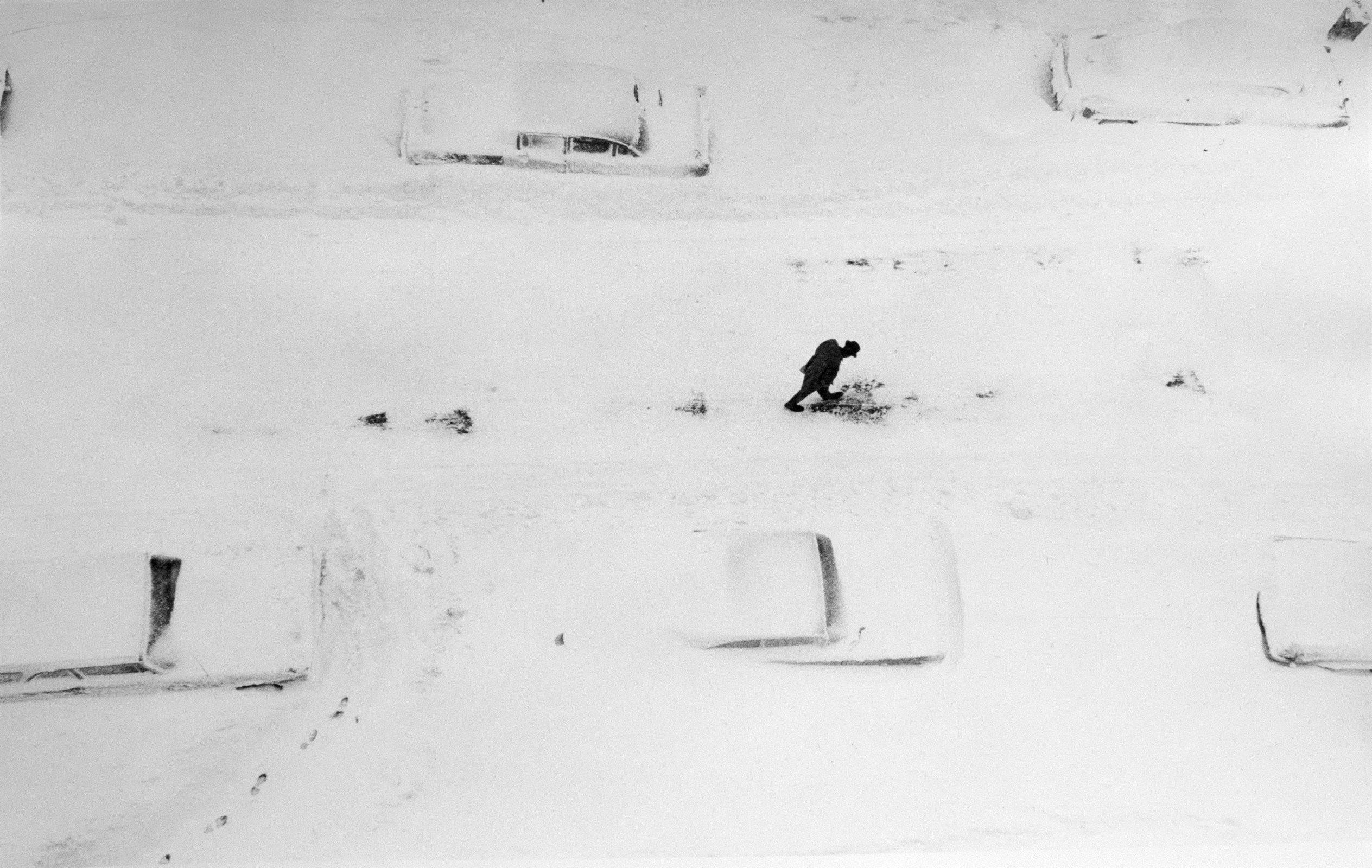 Adger Cowans - Footsteps, Harlem, 1961 | Art Basel 2020 | Bruce Silverstein Gallery