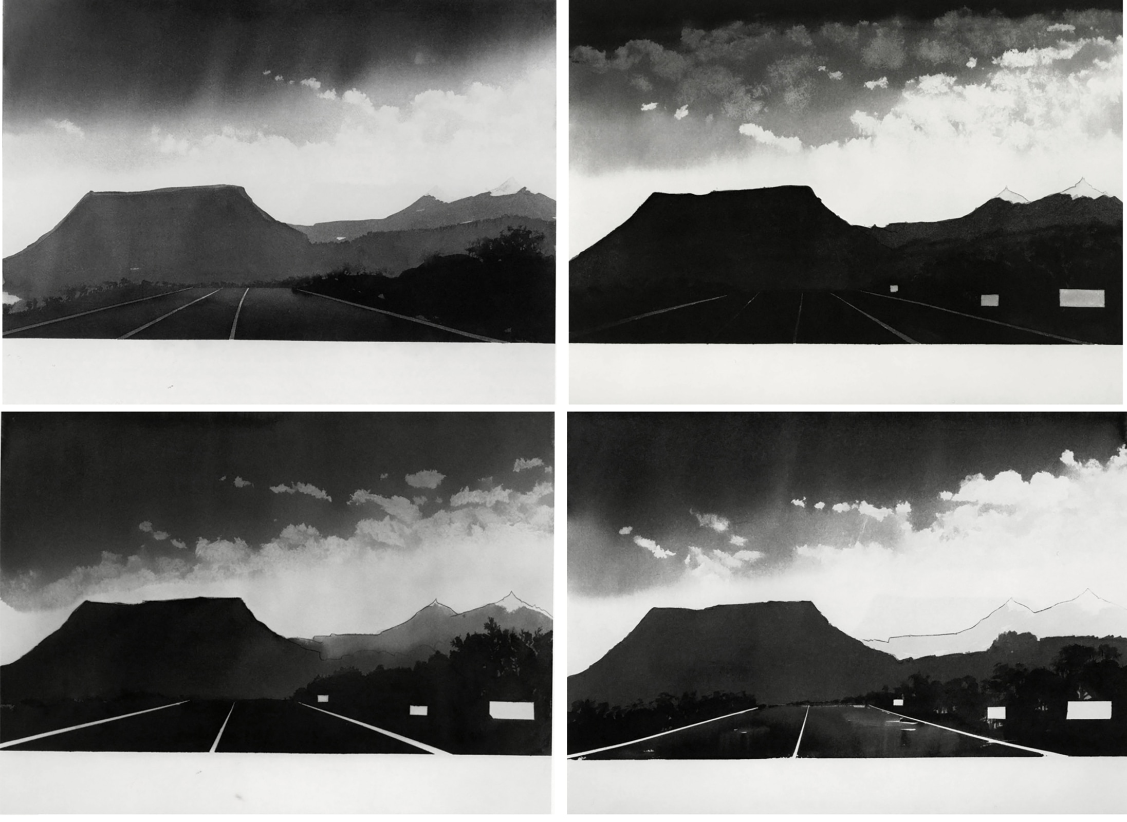 Alfred Leslie - Near Gallup, New Mexico (from 100 Views Along the Road), 1981 | Art Basel 2020 | Bruce Silverstein Gallery