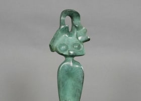 Alexander Archipenko Egyptian Motif, 1917 bronze with green patina 13 1/2 x 4 x 2 3/8 inches Edition 6/12 F
