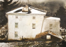 Andrew Wyeth, Lamp Light, 1975, watercolor on paper, 21 1/2 x 29 1/8 inches