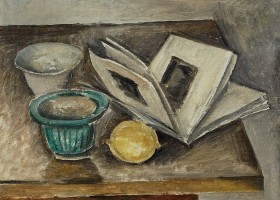 Max Weber Still Life (The Pamphlet), ca. 1911-1914 oil on canvas 12 x 15 inches