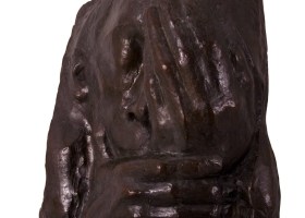 Käthe Kollwitz, Die Klage (Grief), 1938-40, also known as Lamentation, Memorial for Ernst Barlach, bronze, 10 1/2 x 10 1/2 x 3 3/4, inches, Catalogue Raisonné No. 38, II.B.19