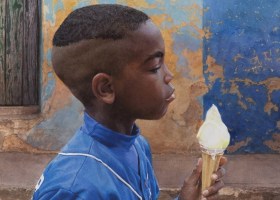 Rance Jones, Helado, 2020, watercolor on paper, 21 x 17 inches