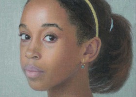 Ellen Eagle Portrait of the Artist Marela Alvarez 2, 2015 pastel on pumice board 12 1/4 x 9 inches