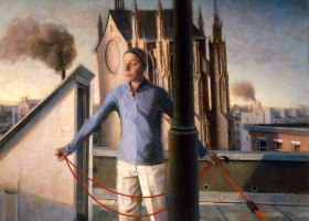 paul fenniak, Rooftop, 2013, oil on canvas, 54 x 42 inches