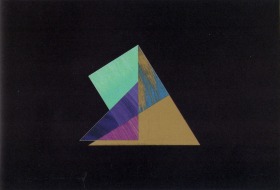 Chaos and darkness are annihilated by light, 1988-89, watercolor and gold leaf on board