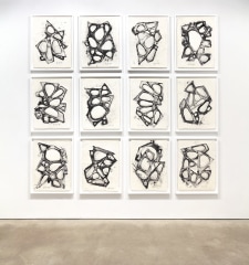 Installation view, Mel Kendrick: Water Drawings, David Nolan Gallery, New York, 2014
