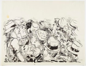 George Grosz Spectators at the Boxing Match, Max Schmeling Against Joe Louis