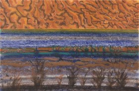 Richard Artschwager Horizon with Orange Sky