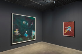 Wardell Milan: Parisian Landscapes, Blue Zenith, David Nolan Gallery, New York, 2019, installation view