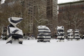 Installation view,&nbsp;Markers,&nbsp;Madison Square Park, New York, 2009
