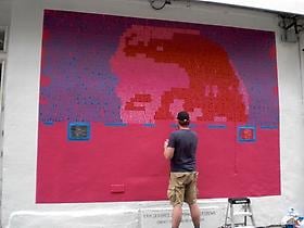 Erik den Breejen paints Rag &amp; Bone's Houston Wall