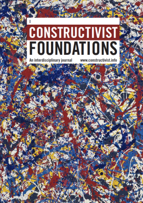 Chris Hanson's work on the Cover of July 2018 Constructivist Foundations Magazine