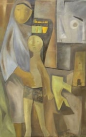 Ram Kumar Mother 1957 Oil on canvas 32.5 x 20.5 in.  NOT FOR SALE