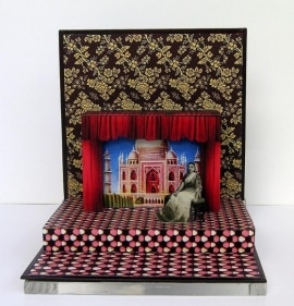 Asma Mundrawala GAME OVER 2007 Digital print on card 7 x 7 x 7 in.