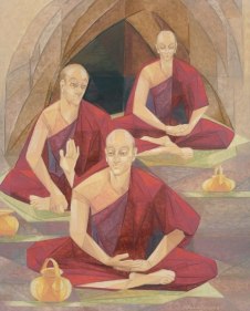 THE MONKS II 2006 Oil on canvas 60 x 48 in.