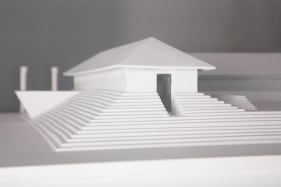 AMUSEUM/GHOST (PLAN-III) 2008 Dtp on butter paper 20 x 32 in.
