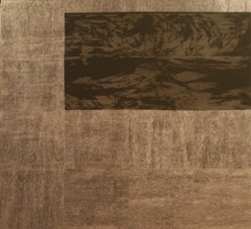 Yogesh Rawal STORM Tissue paper, cellulose &amp; synthetic resin on wood 48 x 48 in.  SOLD