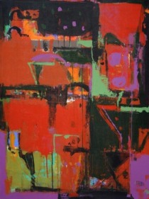 John Tun Sein UNTITLED ABSTRACT 1 2007 Acrylic on Canvas 40 X 30 in.   SOLD