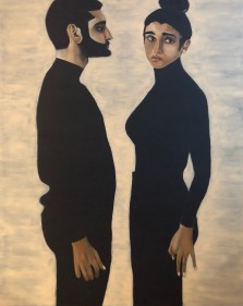 Maya Jay Varadaraj  Being Yours, 2022  Acrylic on canvas  60 x 40 in