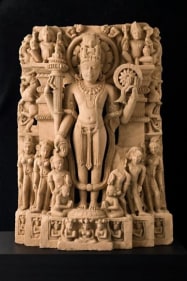 Vishnu India, Haryana or Madhya Pradesh Sandstone c. 10th Century 28 in.