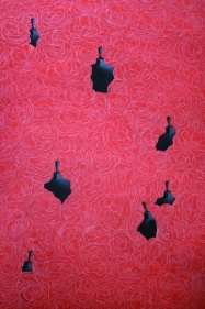 Ayesha Durrani CLAUSTROPHOBIA 2008 Gouache on wasli 20 x 13 in.