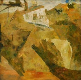 Ram Kumar UNTITLED LANDSCAPE (HOUSE) 2003 Oil on canvas 36 x 36 in.
