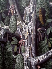 Rajan Krishnan PLANT FROM THE GROVE BY THE RIVER 1 2011 Acrylic on canvas 84 x 60 in.