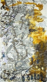 Jayashree Chakravarty UNTITLED 4 (STANDING WITNESS) 2009 Acrylic on canvas 120 x 69.5 in. NFS