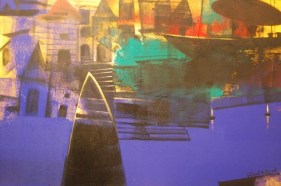 Paresh Maity THE MAGICAL CITY 2008 Oil on canvas 48 x 72 in.