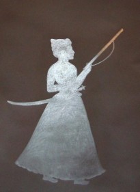 Muhammad Zeeshan DYING MINIATURE 2008 Graphite on sandpaper 39 x 30 in.
