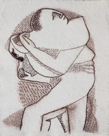 Neeraj Goswami DRAWING V 2007 Conte on paper 9.5 x 7.5 in.