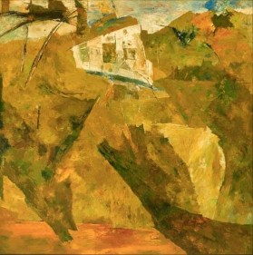 Ram Kumar Untitled Landscape (House) 2003 Oil on canvas 36 x 36 in.