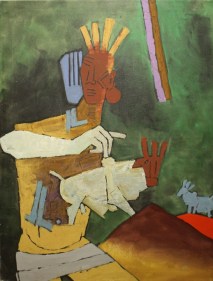 M. F. Husain UNTITLED (TRIBAL WOMAN) 1968 Oil on canvas 47.5 x 36 in.