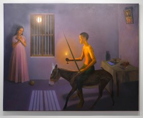 Tom Vattakuzhy  A Palm Sunday Rehearsal, 2019  Oil on canvas  61h x 76w in