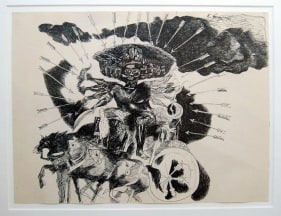 Laxma Goud UNTITLED (RAMAYANA) 1966 Ink on paper 9 x 12 in.
