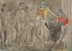Laxma Goud Untitled (Orgy) 1991 Pencil and gouache on paper 11 x 15 in.