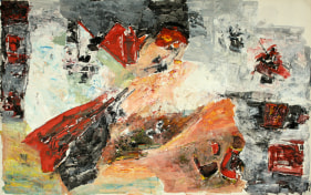 Ram Kumar UNTITLED ABSTRACT 14 2004 Acrylic on paper 23 x 36 in.