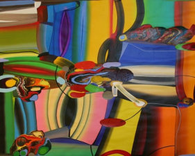 Bose Krishnamachari STRETCHED BODIES 23 2007 Acrylic on canvas 54 x 54 in.