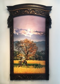 Adeela Suleman  Not Everyone's Heaven - 4, 2017  Wood, Polish &amp; Enamel Paint Hardener and Lacquer  86 x 51 x 5 in