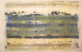 Ganesh Haloi SPATIAL ABSTRACTION V Mixed media on board 28 x 17 in.