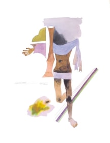 M F Husain HUMAN SPACES 9 (Human Space Series) Limited edition serigraph (edition of 150) individual serigraph $750; set of 4 $2,500 18 x 14 in.