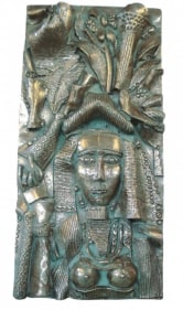K. Laxma Goud PORTRAIT RELIEF 5 2007 Bronze casting 30 x 15 x 4 in.