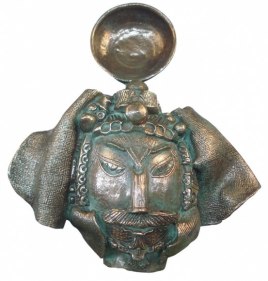 K. Laxma Goud SCULPTURAL HEAD RELIEF 2 2007 Bronze casting 17 x 17 x 12 in.