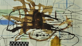 M. Pravat  Untitled (C2)  2016  Mixed media on paper  24 x 42 in.