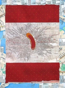 Talha Rathore SEEKING, SEEPING, SPREADING V 2007 Gouache on Wasli 15 x 11 in.  SOLD