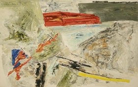 Ram Kumar ABSTRACT LANDSCAPE 5 2001 Acrylic on paper 22.5 x 35.5 in.