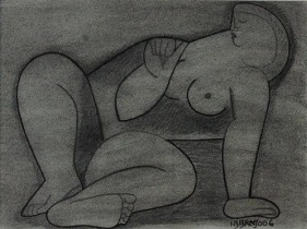 Neeraj Goswami DRAWING XI 2006 Charcoal on paper 8.5 x 11.5 in.