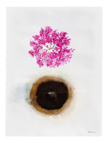 G. R. Iranna  Under the Planet (7), 2022  Mixed media on paper  30h x 22w in