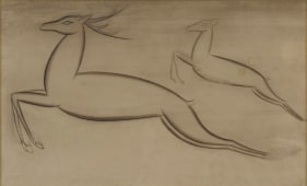 Jamini Roy, Untitled (Leaping Deer), n/d